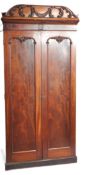 19TH CENTURY VICTORIAN MAHOGANY BACHELOR'S WARDROBE