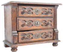 19TH CENTURY DOLLS HOUSE CHEST OF DRAWERS