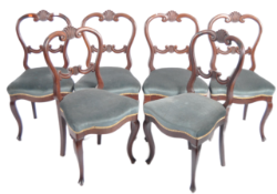 SET OF 19TH CENTURY MAHOGANY KIDNEY BACK DINING CHAIRS