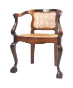 19TH CENTURY MAHOGANY CAPTAINS DESK ARMCHAIR