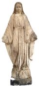 19TH CENTURY WHITE MARBLE STATUE OF CHRIST