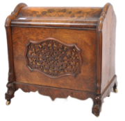 19TH CENTURY WALNUT LIDDED MAGAZINE BOX