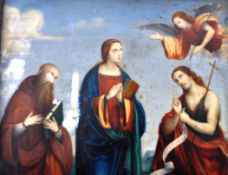 19TH CENTURY ECCLESIASTICAL OIL ON BOARD