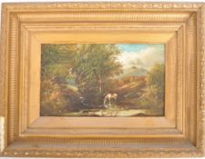 HENRY HARRIS 19TH CENTURY LANDSCAPE OIL PAINTING