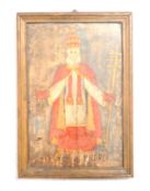 20TH CENTURY HAND PAINTED RELIGIOUS RUSSIAN PANEL