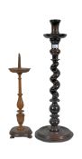 20TH CENTURY BARLEY TWIST CANDLESTICK