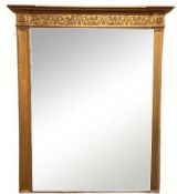 LARGE 19TH CENTURY VICTORIAN GILT WALL MIRROR