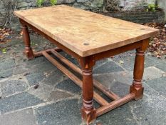 STEWART LINFORD - YEW & ELM REFECTORY DINING TABLE