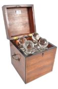 19TH CENTURY VICTORIAN QUADRUPLE DECANTER BOX