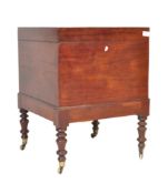 GEORGE II MAHOGANY CELLARETTE ON SQUARE LEGS