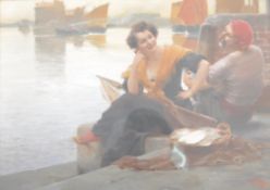 ALOIS HANS SCHRAM (1864-1919) OIL ON BOARD PORTRAIT PAINTING