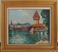 LEONARD RICHMOND (1889-1965) OIL ON CANVAS PAINTING