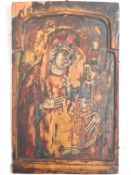 HAND PAINTED RUSSIAN ICON OF MADONNA AND CHILD