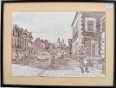 KEN HOWARD B.1932 - 20TH CENTURY PEN & INK ILLUSTRATION