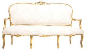 19TH CENTURY FRENCH GILTWOOD CANAPE SOFA