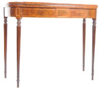 18TH CENTURY GEORGE III MAHOGANY INLAID GAMES CARD TABLE