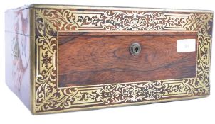 19TH CENTURY WILLIAM IV ROSEWOOD VANITY BOX