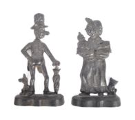 19TH CENTURY NOVELTY ALLY SLOPER CAST IRON DOOR STOPS