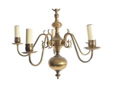 DUTCH MANNER BRASS CEILING LIGHT CHANDELIER