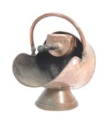 19TH CENTURY VICTORIAN COPPER FIRESIDE COAL SCUTTLE