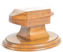 EARLY 20TH CENTURY NOVELTY ANVIL OLIVEWOOD INKWELL