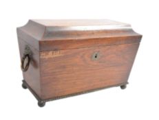 WITHDRAWN LARGE 19TH CENTURY REGENCY TEA CADDY
