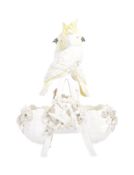 19TH CENTURY COCKATOO ON BASKET FIGURINE GROUP