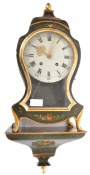 20TH CENTURY PAINTED CLOCK ON WALL BRACKET