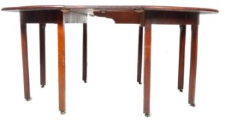 19TH CENTURY GEORGE III MAHOGANY D END DINING TABLE