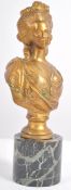 20TH CENTURY GILDED BRONZE BUST MARIE ANTOINETTE