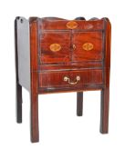 EARLY 19TH CENTURY GEORGE III MAHOGANY NIGHTSTAND