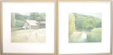 KEVIN HUGHES B1947 - PAIR OF WATERCOLOURS