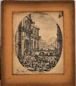 JACQUES CALLOT (1592-1635) ETCHING - MASSACRE BETHLEHEM BABIES