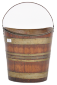 19TH CENTURY GEORGE III IRISH MAHOGANY PEAT BUCKET