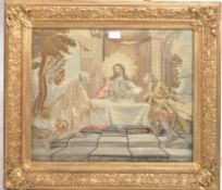 19TH CENTURY RELIGIOUS SILK TAPESTRY