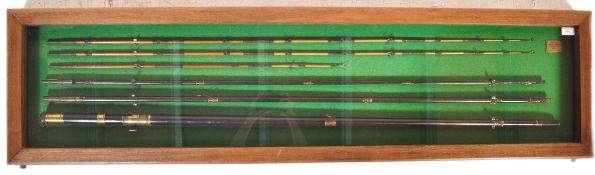 JONES MAKER - EARLY 20TH CENTURY CASED DISPLAY FISHING ROD
