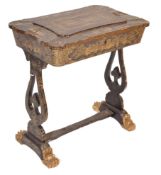MID 19TH CENTURY CHINESE BLACK LACQUER WORK TABLE