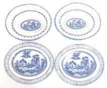 TWO 18TH CENTURY CAUGHLEY CHESTNUT BASKETS