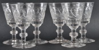 COLLECTION OF 19TH CENTURY SMALL WINE GLASSES