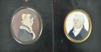 PAIR OF 19TH CENTURY PORTRAIT MINIATURE PAINTINGS