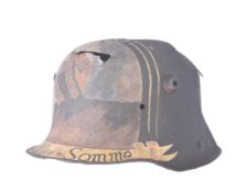 WWI FIRST WORLD WAR M16 HELMET WITH POST SOMME MEMORIAL HELMET