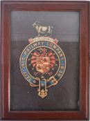 RAILWAYANA - 19TH CENTURY TAFF VALE RAILWAY PRINT ON GLASS