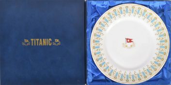 RMS TITANIC - ROYAL WORCESTER REPLICA FIRST CLASS PLATE