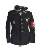 REPLICA SECOND WORLD WAR GERMAN SS OFFICERS UNIFORM