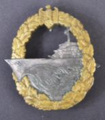 WWII SECOND WORLD WAR KRIEGSMARINE DESTROYER BADGE