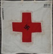 WWII SECOND WORLD WAR GERMAN THIRD REICH SS RED CROSS FLAG