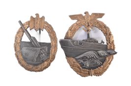 TWO WWII SECOND WORLD WAR GERMAN THIRD REICH BADGES