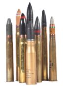 COLLECTION OF ASSORTED ARTILLERY SHELLS & PROJECTILES