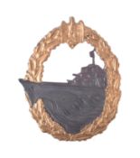 WWII SECOND WORLD WAR KRIEGSMARINE DESTROYER BADGE