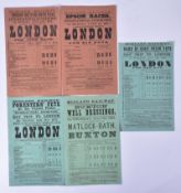 COLLECTION OF X5 VICTORIAN MIDLAND RAILWAY HANDBILLS